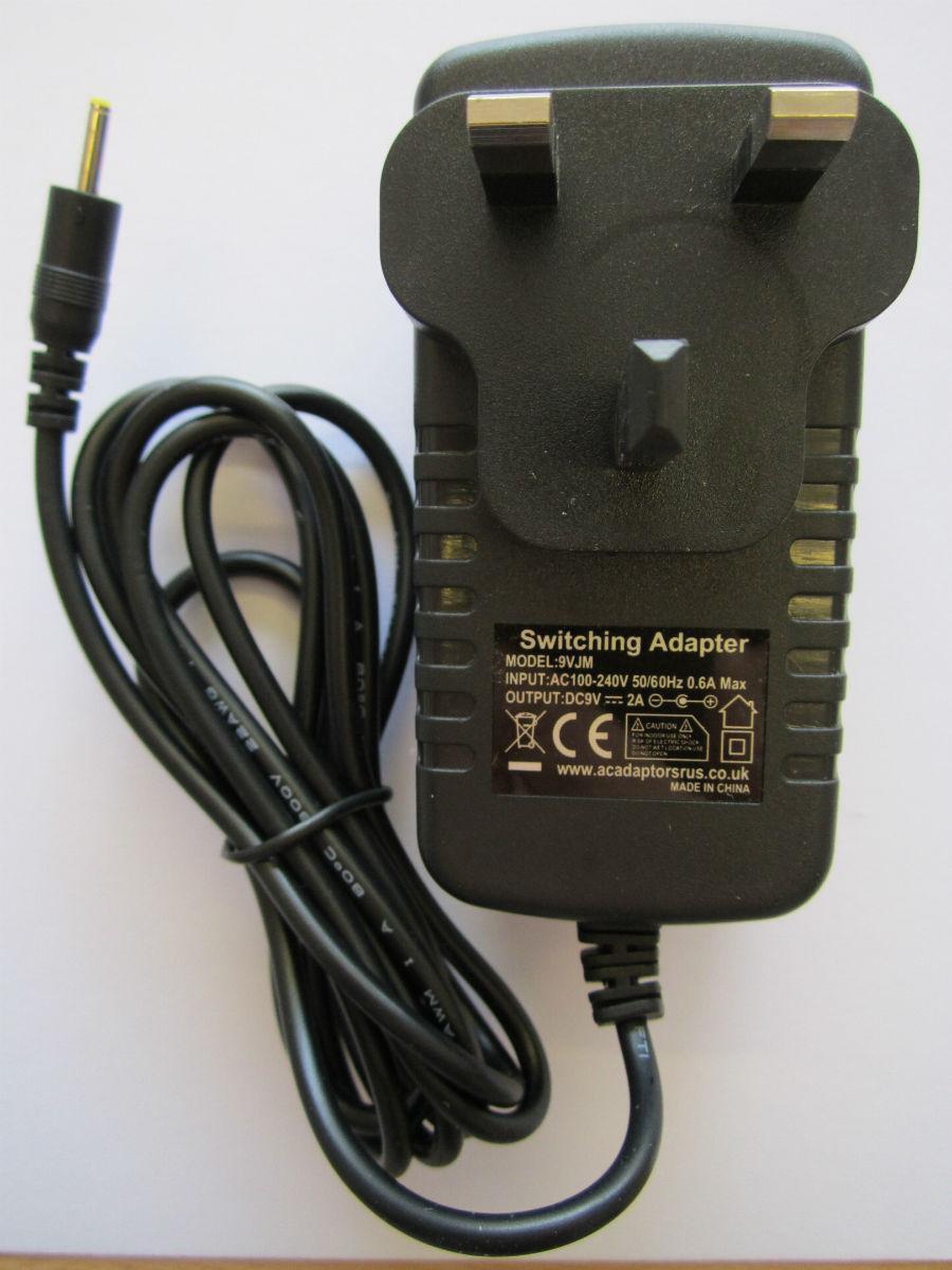 DC9V 9V Mains AC Adaptor Power Supply Charger for Coby Kyros MID8024 Tablet PC