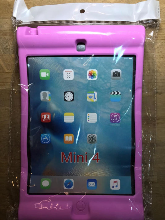 Pink Childs Shockproof Rubber Dropproof Skin Case for Apple Ipad Mini 4 A1550