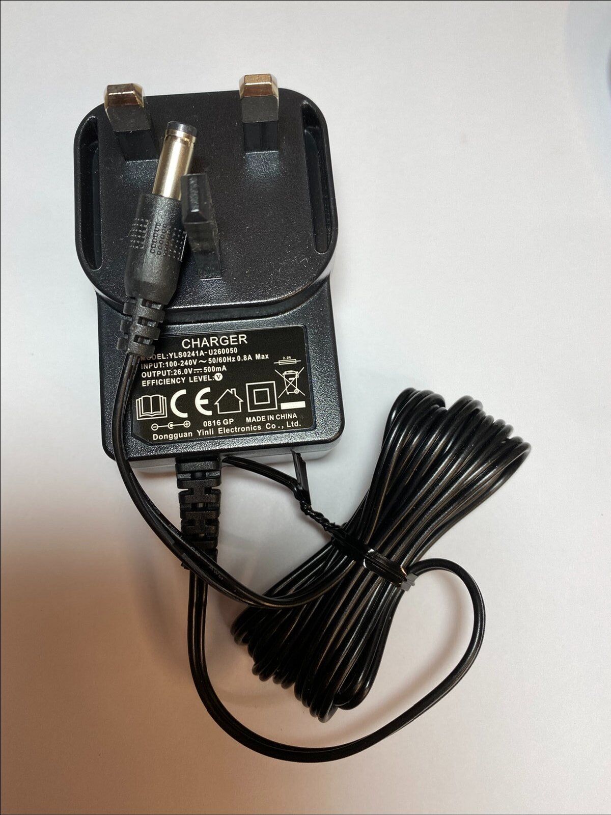 Replacement for 26V 0.5A Charger Model YLJXC-256050 4 Vacmaster Orson Lite.