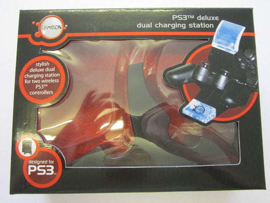 GameOn PS3 Stylish Deluxe Dual Charging Station 4 Two 2.4Ghz Wireless Controllers