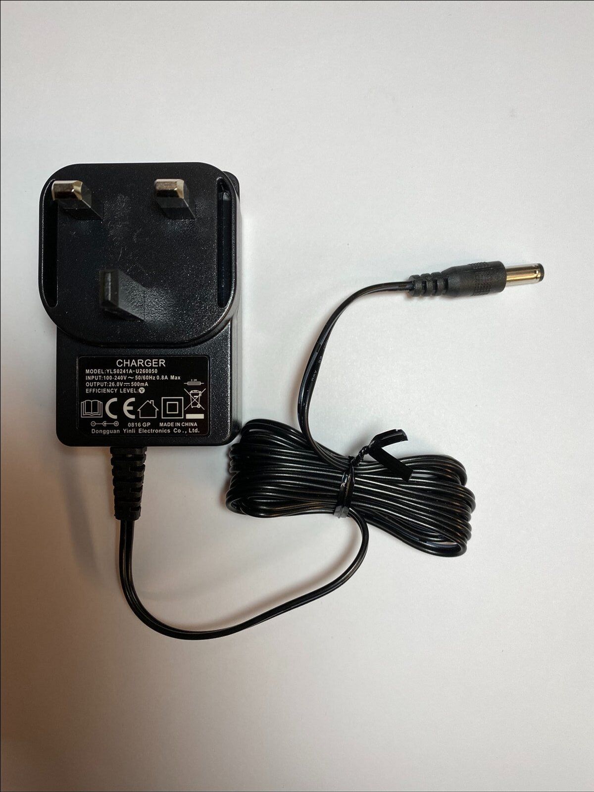 Replacement for 26V 0.5A AC/DC Adaptor Charger for Beldray Manbo-19-01 22.2V