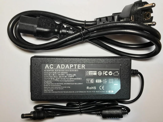 48V 2A Mains AC-DC Switching Adaptor Power Supply 5.5mm x 2.1mm/2.5mm EU Plug