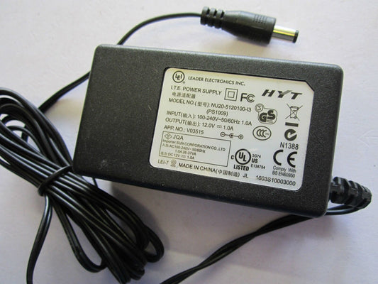 Genuine Leader Electronics INC I.T.E Power Supply NU20-5120100-I3 12.0V 1.0A