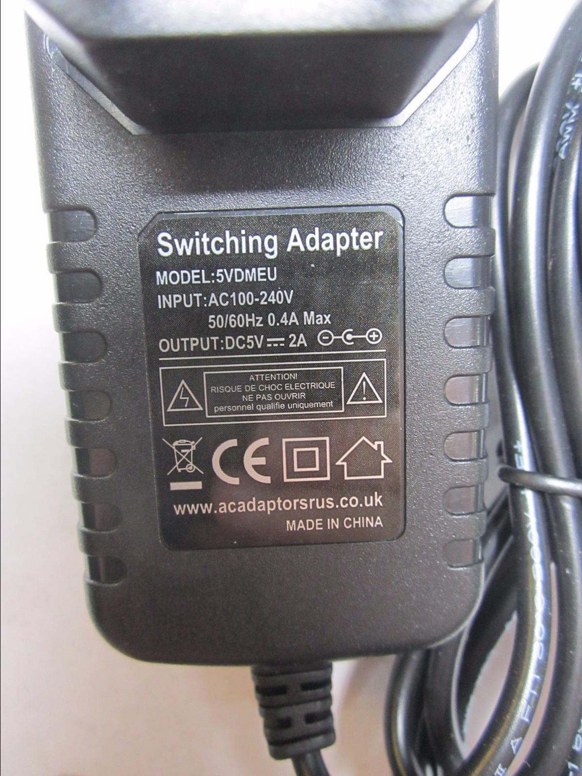 EU 5V 2A 2000mA AC Adaptor Power Supply for G-Box Midnight MX2 Android TV Box