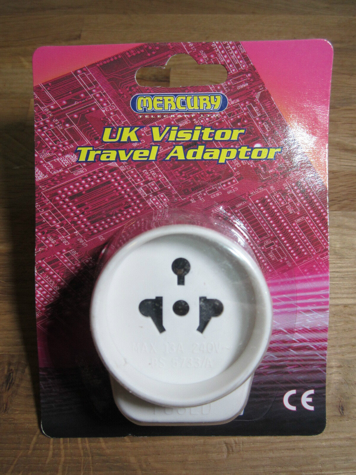 Mercury UK Visitor Travel Adaptor MSA1666BL 13A Fused BS5733/A EU/USA/AUS to UK