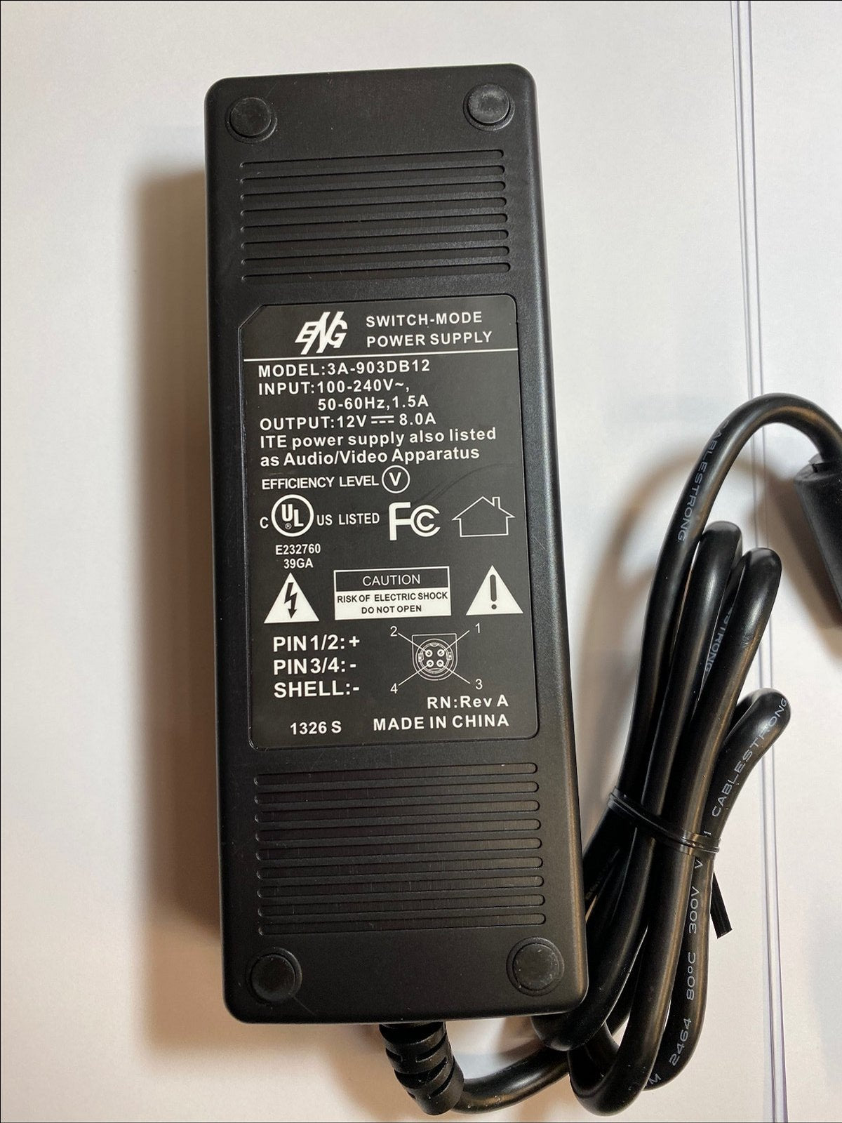 UK Replacement for CWT CHANNEL WELL 12V 3.33A KPL-040F AC Adaptor Power Supply