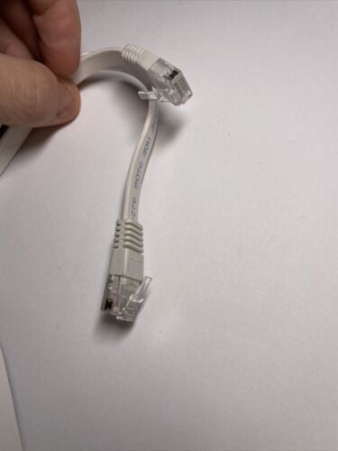 1M Flat White Ethernet Cable Lead 200-000064-50 CAT.5E E212689