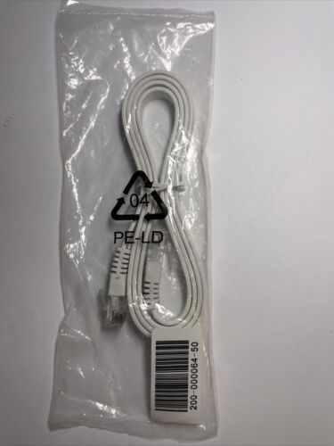 1M Flat White Ethernet Cable Lead 200-000064-50 CAT.5E E212689