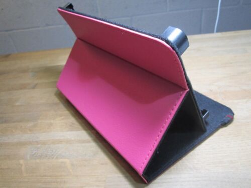 7" D Pink PU Leather Multi Angle Stand Carry Case for Android Touchscreen Tablet