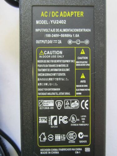 Replacement for 24V 2.0A AC Adapter JYH32-2402000 Power Supply 24.0V 2A UK Plug