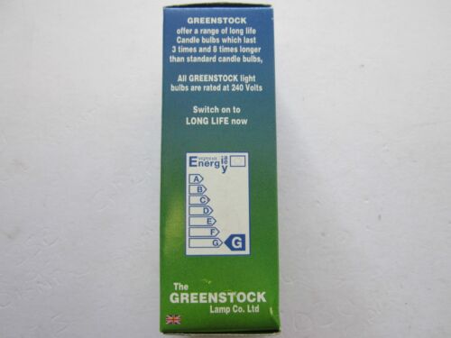 10 x GREENSTOCK 35mm 25W Bayonet Cap Plain Candle Light Bulb Opal