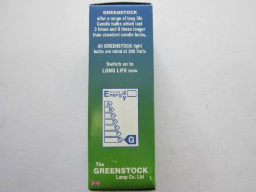 10 x GREENSTOCK 35mm 25W Bayonet Cap Plain Candle Light Bulb Opal