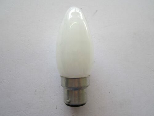 10 x GREENSTOCK 35mm 25W Bayonet Cap Plain Candle Light Bulb Opal