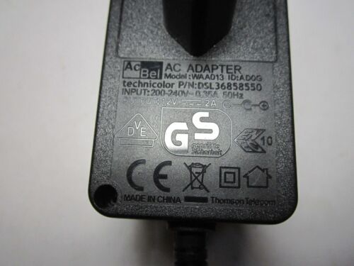 EU 12V 2A AC BEL AC ADAPTER WAA013 ADOG DSL36858550 POWER SUPPLY