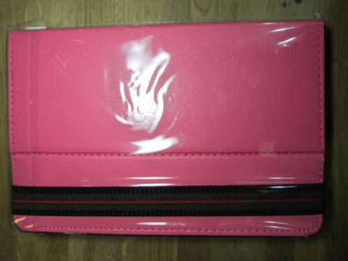 7" D Pink PU Leather Multi Angle Stand Carry Case for Android Touchscreen Tablet