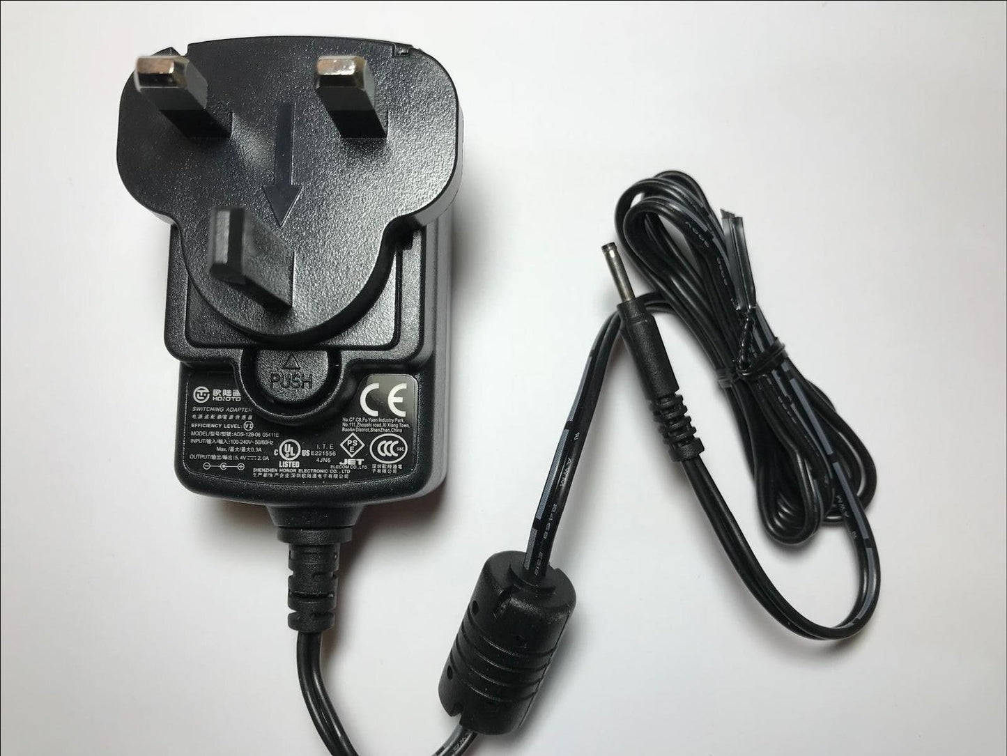 Genuine ADS-12B-06 05411E Switching Adapter 5.4V 2.0A UK Plug