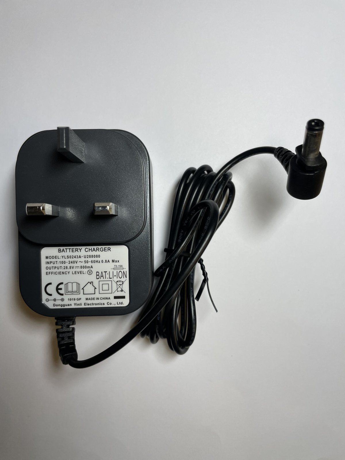 28.8V 800mA AC Adaptor Battery Charger for Shark XAIZ200UK Vacuum Cleaner