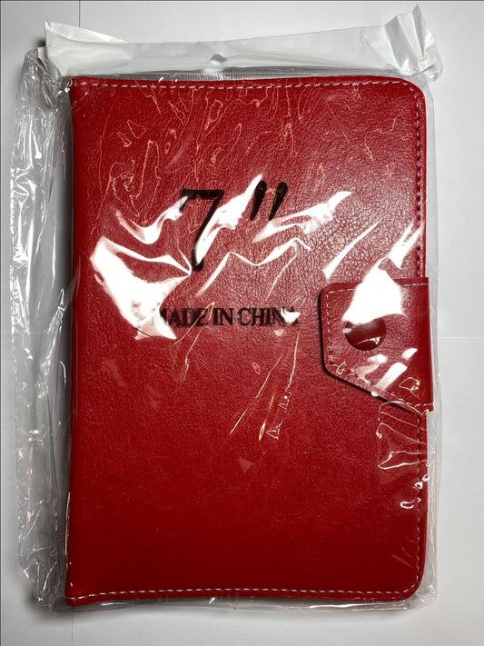 7" Red Multi Angle Leather Folder Case 4 COBY Kyros Internet MID7042 7042