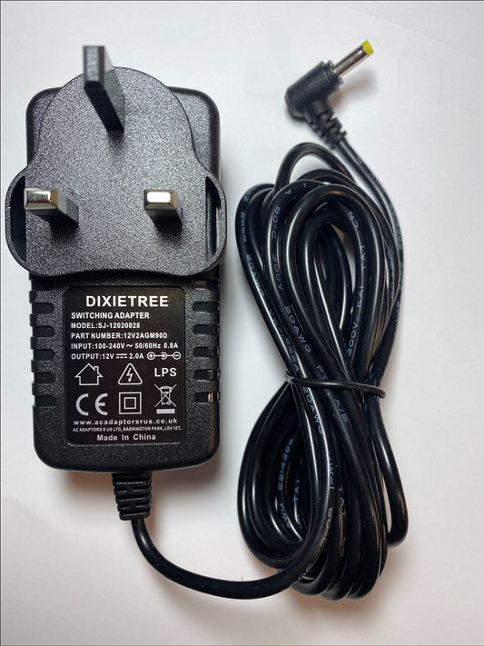 12V AC Adaptor Power Supply for Polaroid PDVD-163C Twin Screen Portable DVD