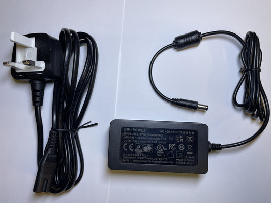 Replacement for PRASA AC-DC Adaptor SH-24D0100IP20 24V 100mA 2.4W Power Supply