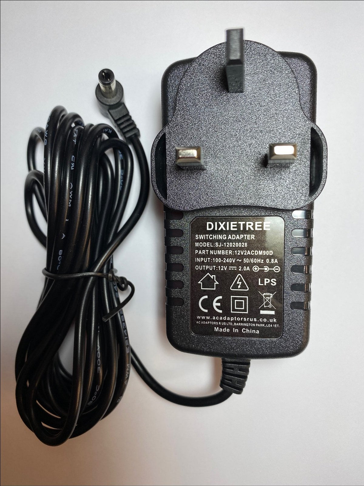 12V Mains AC Adaptor Power Supply Charger for Bush DP9301 9" Portable DVD Player