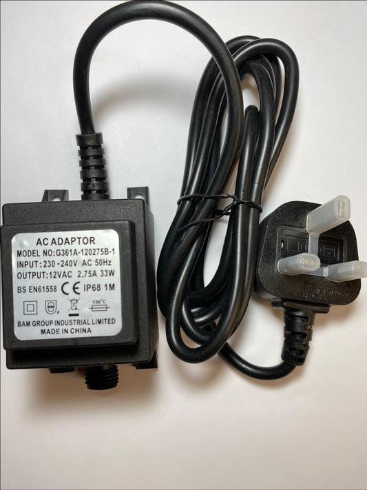 Replacement for 12V AC 1830mA AC/AC Adaptor model YMACIP44-1201830 Changzhou