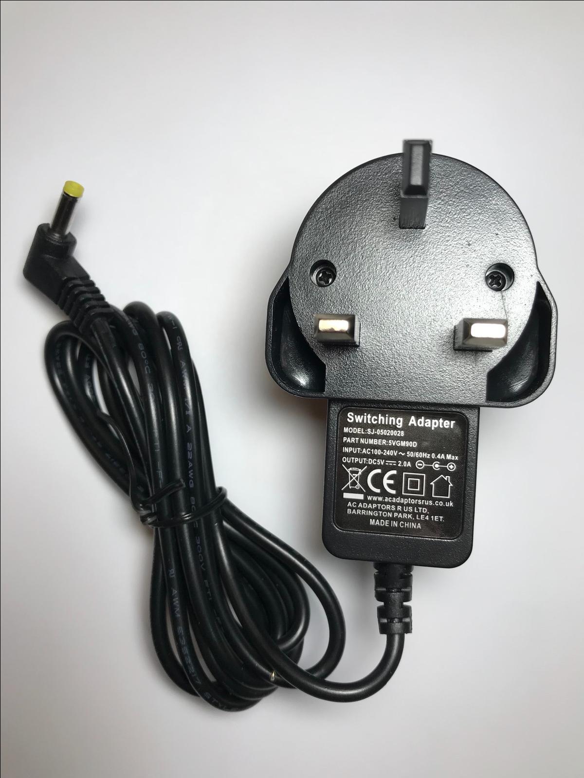 Replacement for 5V 2A Adaptor Charger for VTech VM818HD Baby Monitor Parent Unit