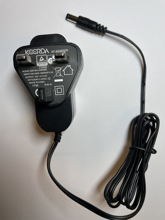 Replacement for 24.0V 24V 0.5A SCENTSY AC Adaptor K12S240050B Charger