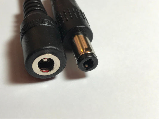 4mm x 1.7mm DC Socket Wire Cable Lead to 5.5mm x 2.1mm / 2.5mm Plug Connector