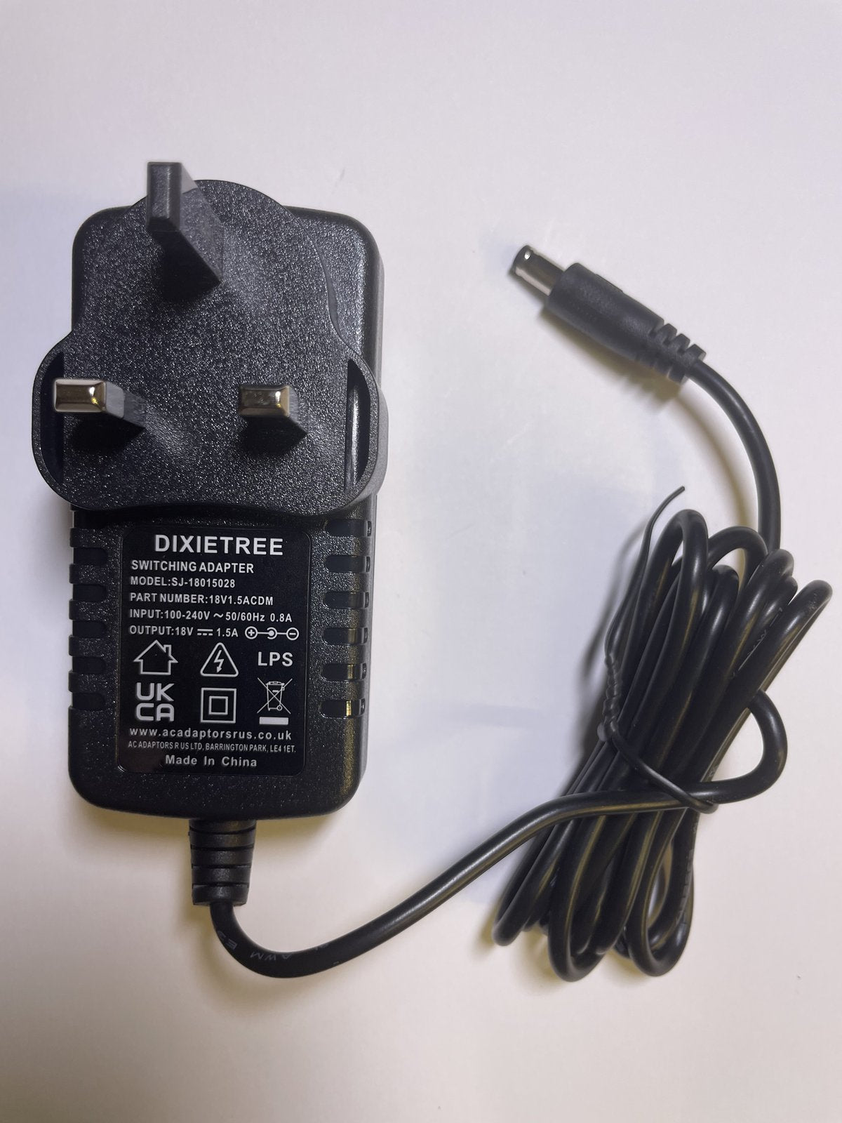 Replacement for 18V 1.5A 1500mA AC/DC Adaptor Power Supply for model R-G57077DT