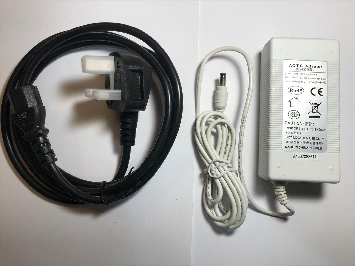 48V AC-DC Adapter Power Supply for NU60-F480125-1NN Netgear GS108PE POE Switch