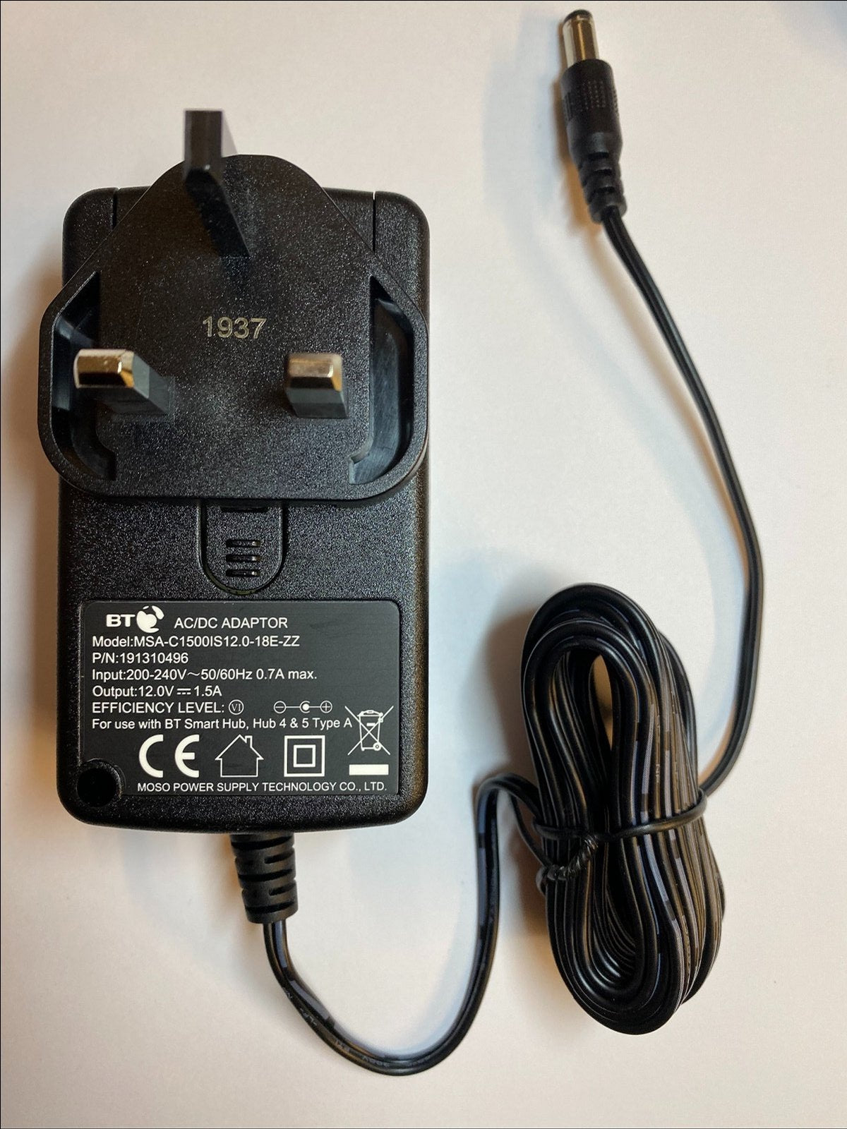 Replacement 12V 1.5A AC-DC Adaptor for MEGA Electronics Inc model MJSW1201500N