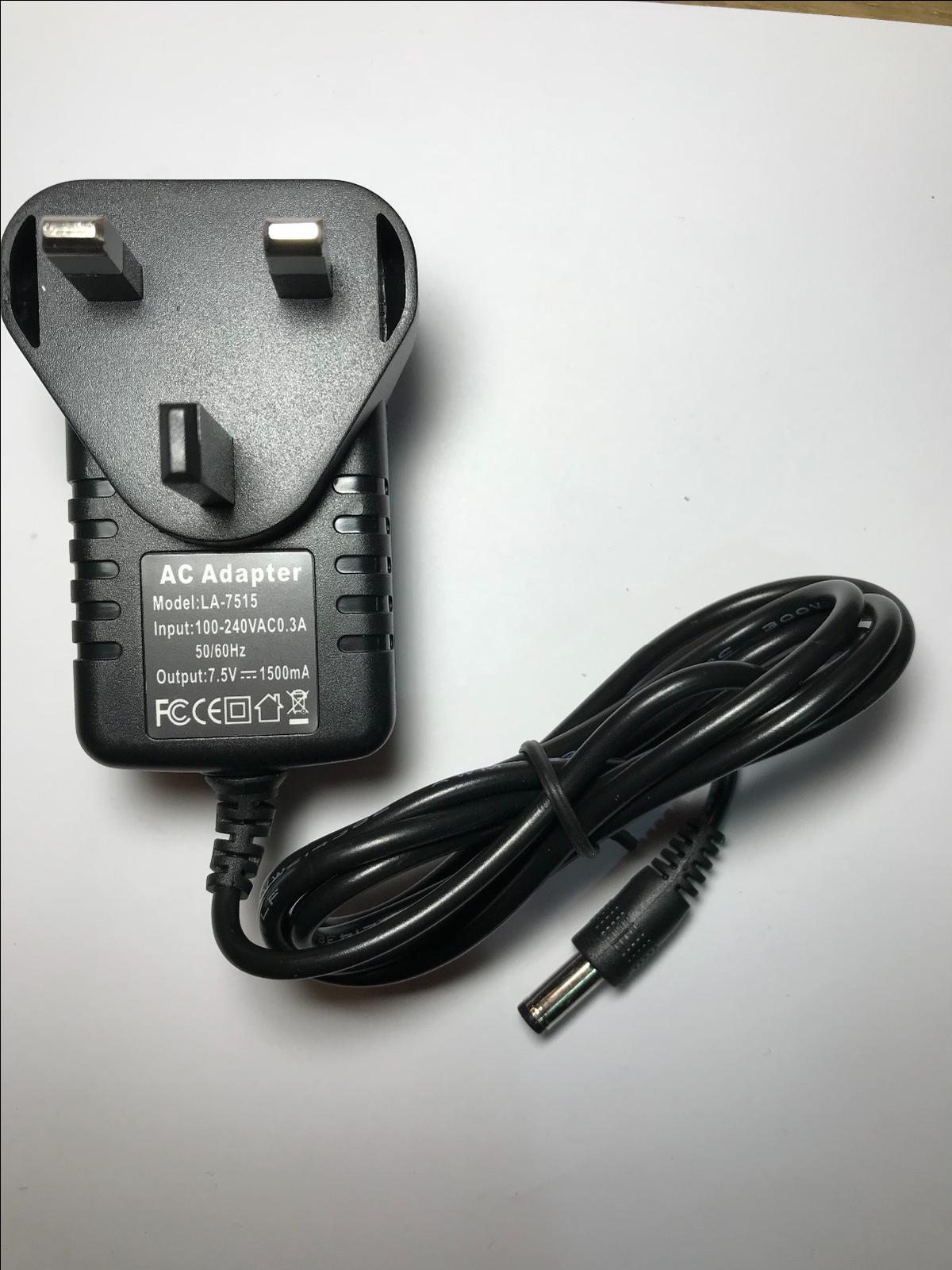 7.5V AC-DC Adaptor Power Supply for 100mA LK-D075010 UltraShip Ultra-75 Scale