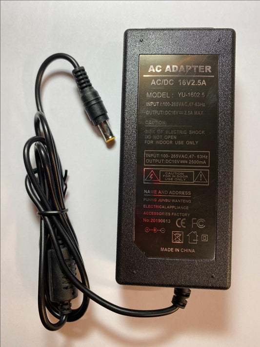 16V 2.5A AC/DC Adapter Power Supply 6.0mm x 4.3mm with centre pin 6x4.3