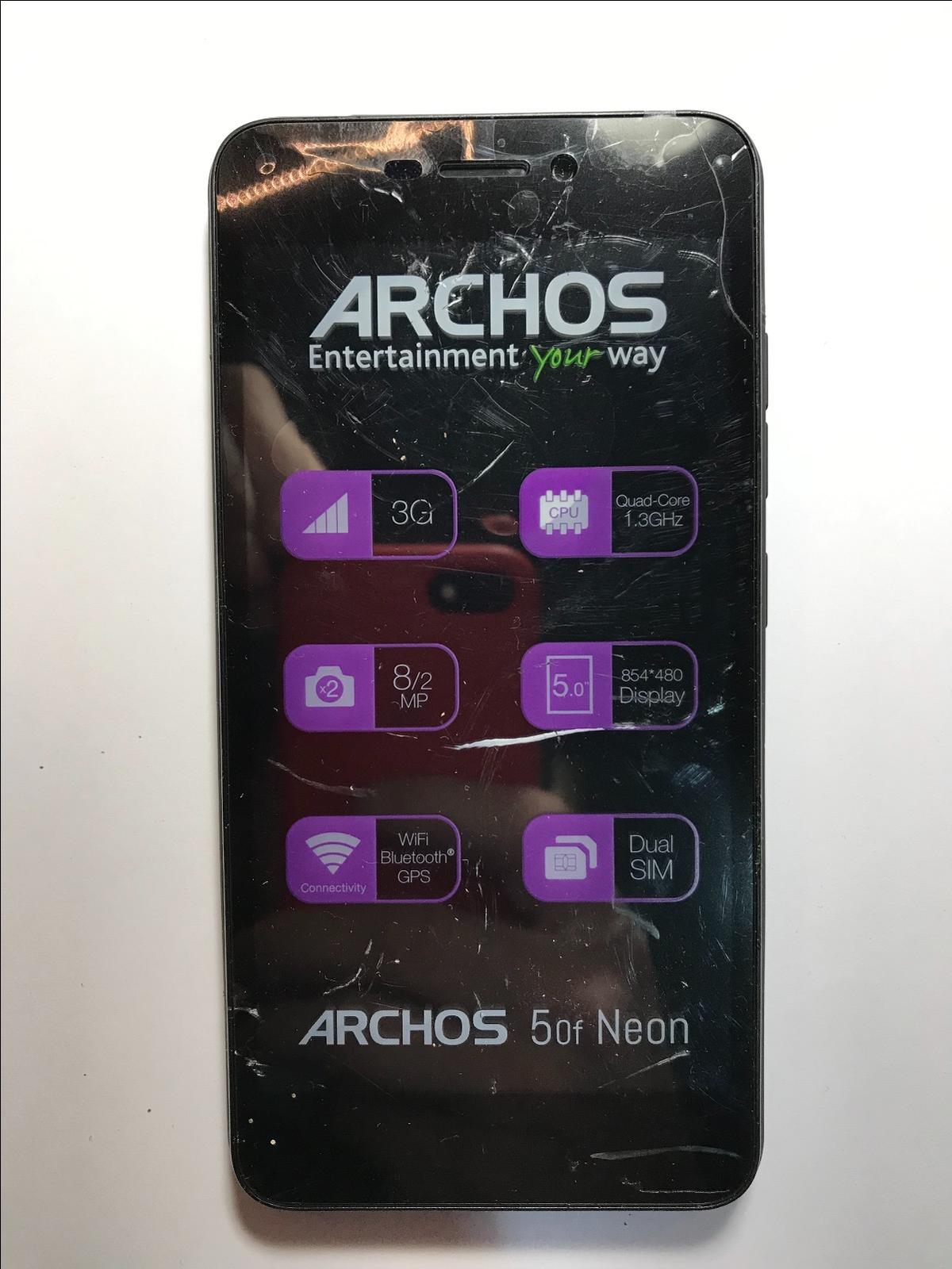 NAKED Ex Display ARCHOS 50f Neon AC50FNEV2 Smartphone with Damaged Back