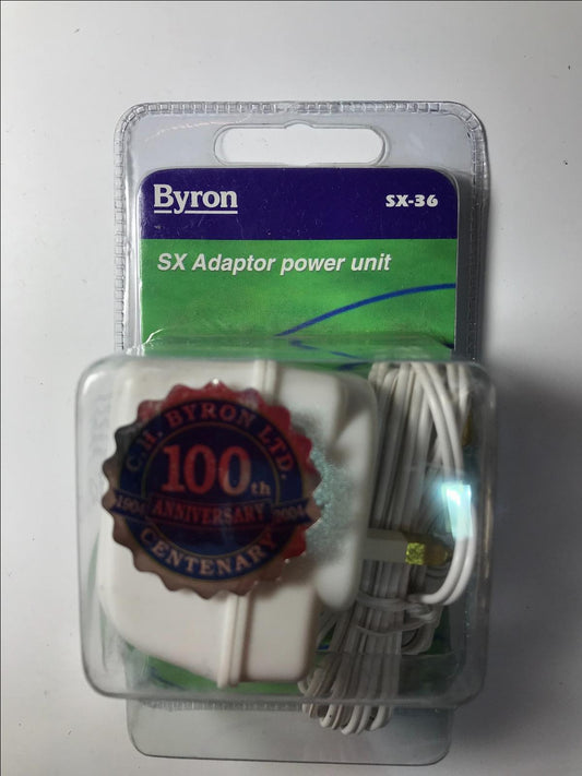 Genuine Byron SX-36 AC-DC Adaptor Transformer TPL-0930-BS-1C 9V 300mA White UK