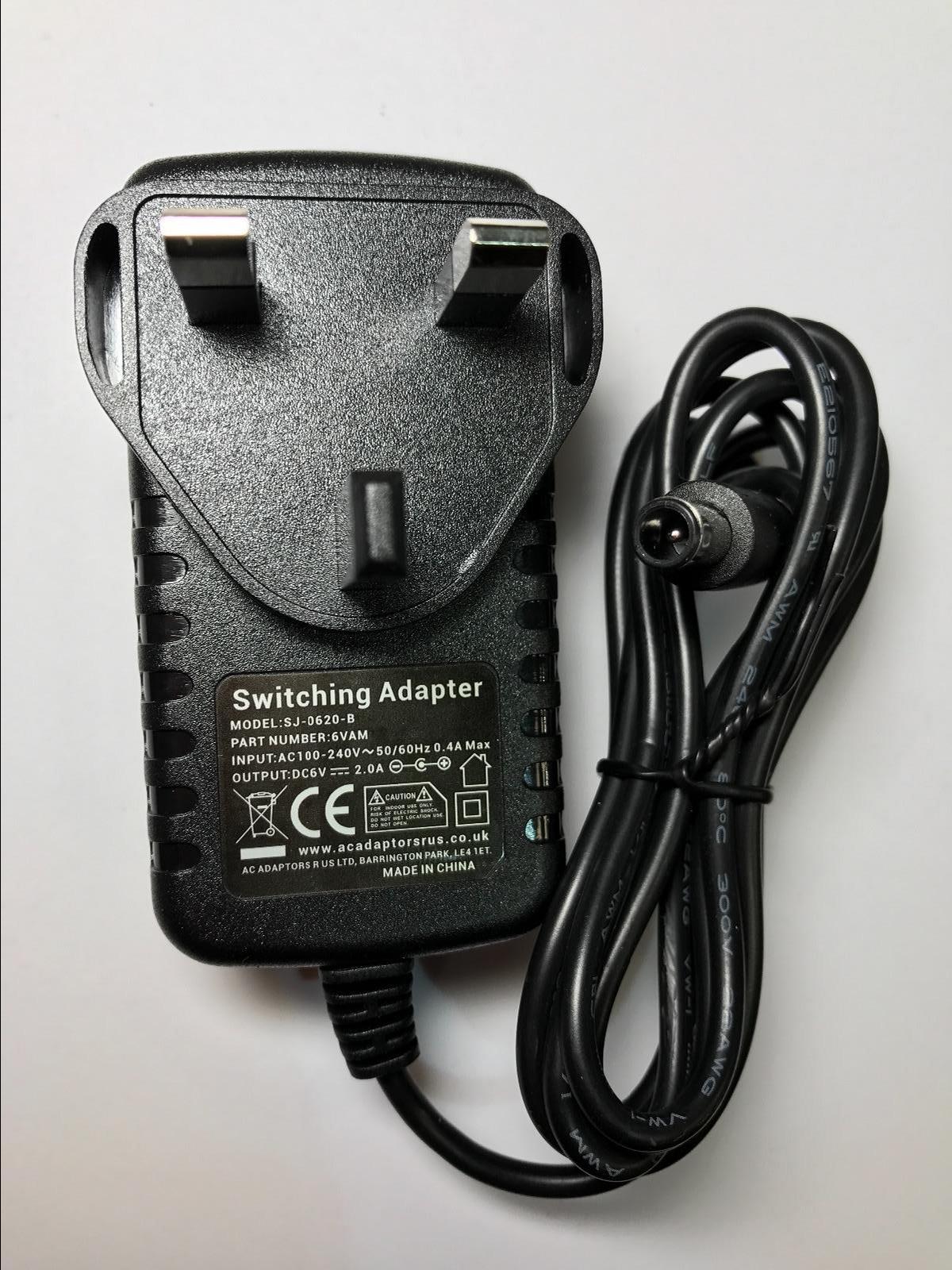 Replacement for PURE AC ADAPTOR model KSAD0600200W1UV-1 6.0V 2.0A Power Supply