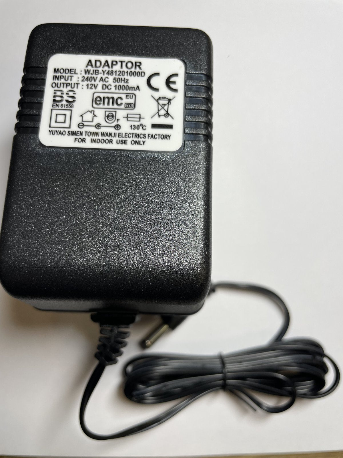 Unregulated 12V 2A Mains AC-DC Switching Adaptor Power Supply 5.5mm x 2.1mm