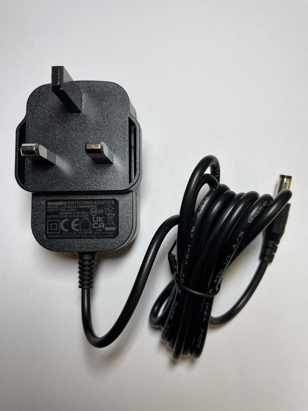 UK Replacement for 27.0VDC 800mA 27V YLS0241A-U270080 AC-DC Adaptor Charger