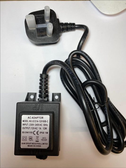 Outdoor Waterproof IP68 12V AC-AC 12VAC 1A 12W 2 Pin Hole Adaptor Power Supply