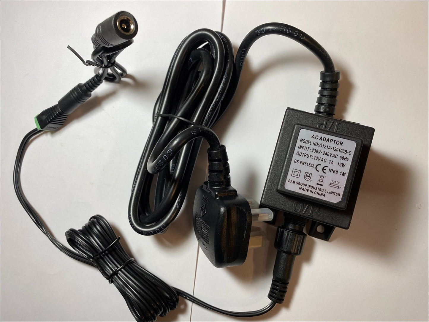 Replacement for 12V ~ 830mA AC/AC Adaptor model BS1200830AT Power Supply UK Plug