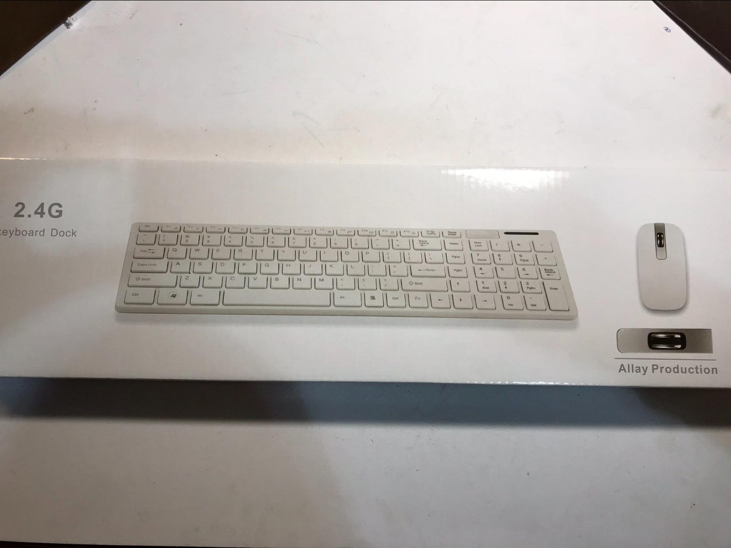 White Wireless Keyboard with Number Pad and Mouse for HP All-in-One 24-g029na