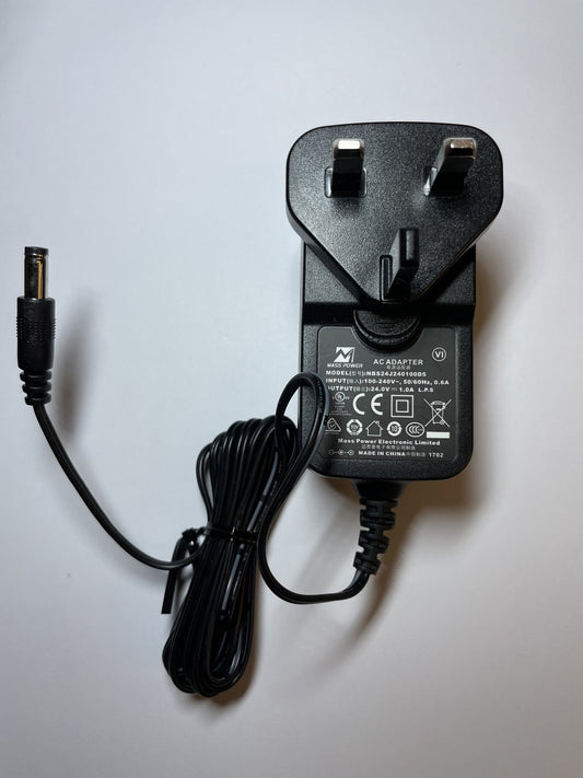 Replacement for 24V 1.0A 24VA Mains Charger for FW7318M/24 AC-DC Power Adaptor