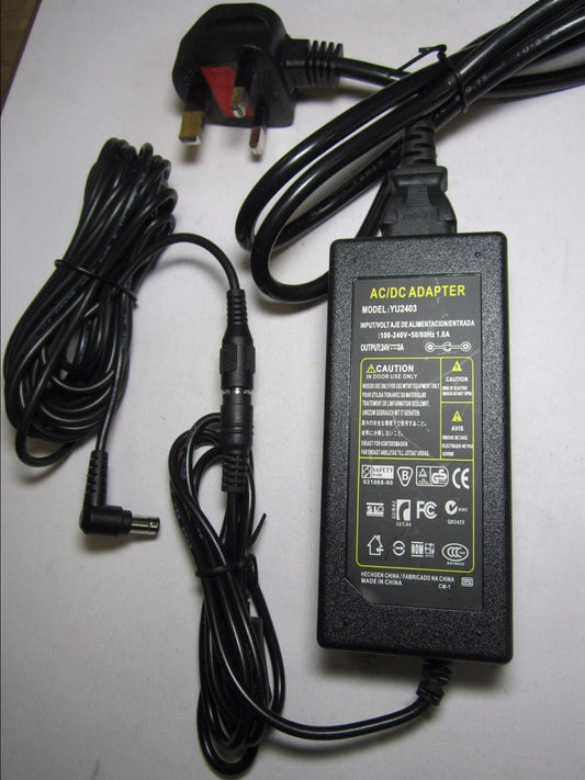 UK Plug 24V AC-DC Adaptor Power Supply for HW-J551/XU Wireless Soundbar