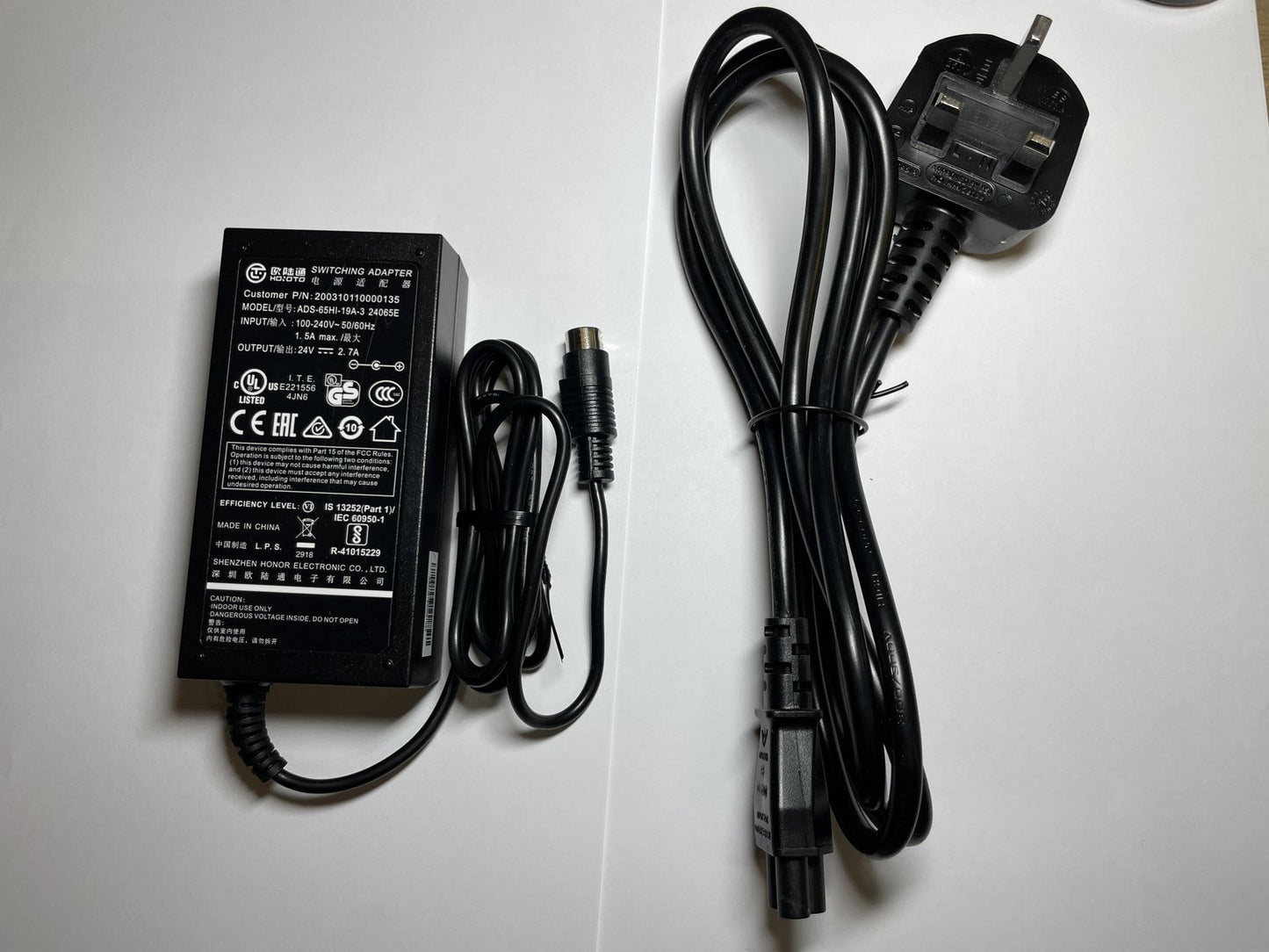 Replacement 24V 2.5A Switching Adapter for model SLP-DX20 3 Pin Din Connector