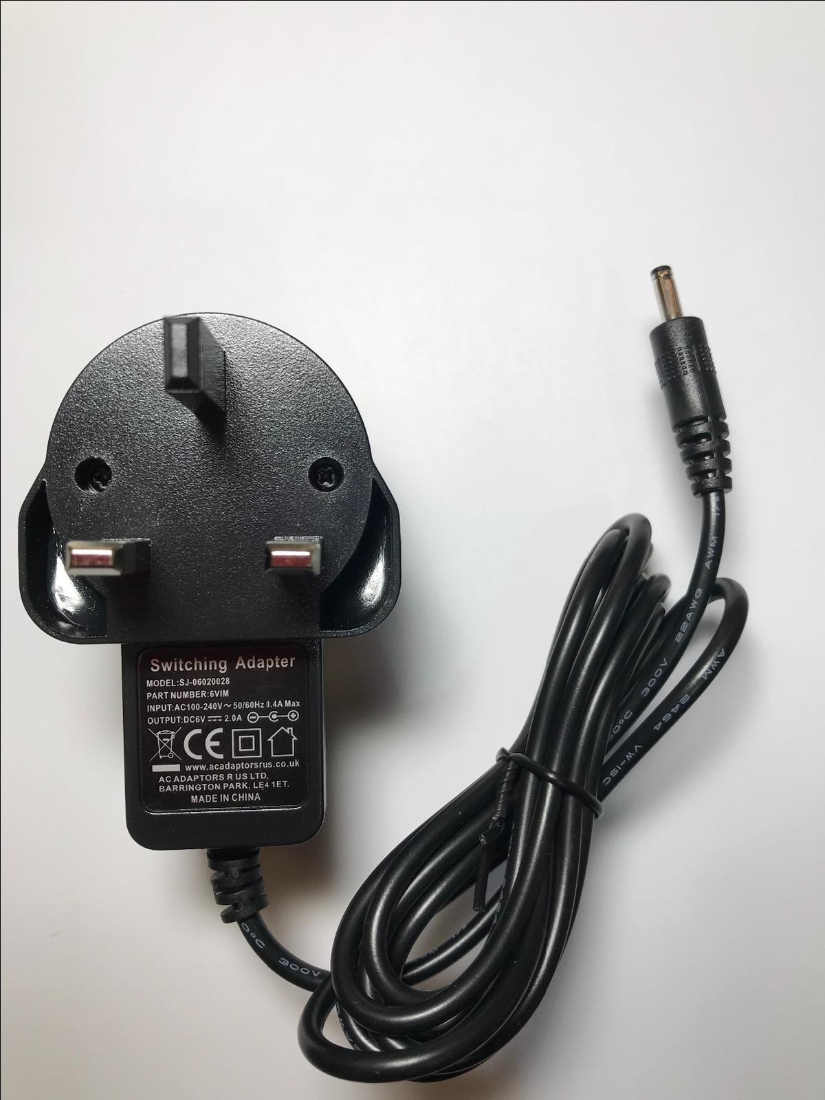 Replacement for 6V 1500mA Mains AC-DC Power Adaptor for Doxie Go (original)