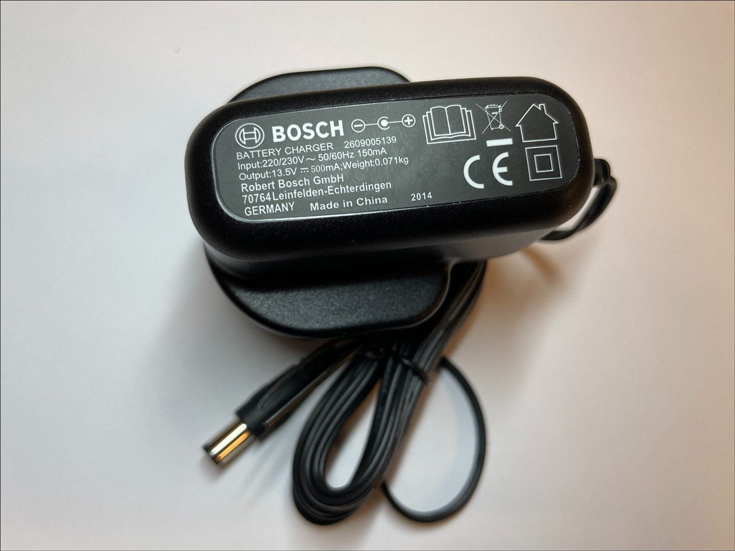 Replacement 13.5V 500mA Bosch Battery Charger For Model 2609005139 Bosch