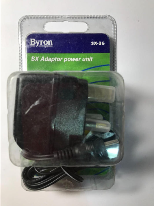 Genuine Byron SX-36 AC-DC Adaptor Transformer TPL-0930-BS-1C 9V 300mA Black UK