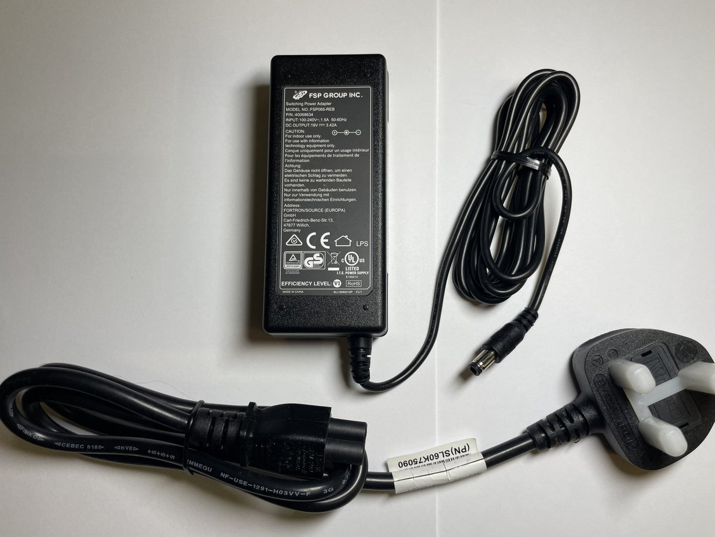 Replacement 19V 3.42A 65W FSP Group Switching Power Adapter FSP065-10AABA