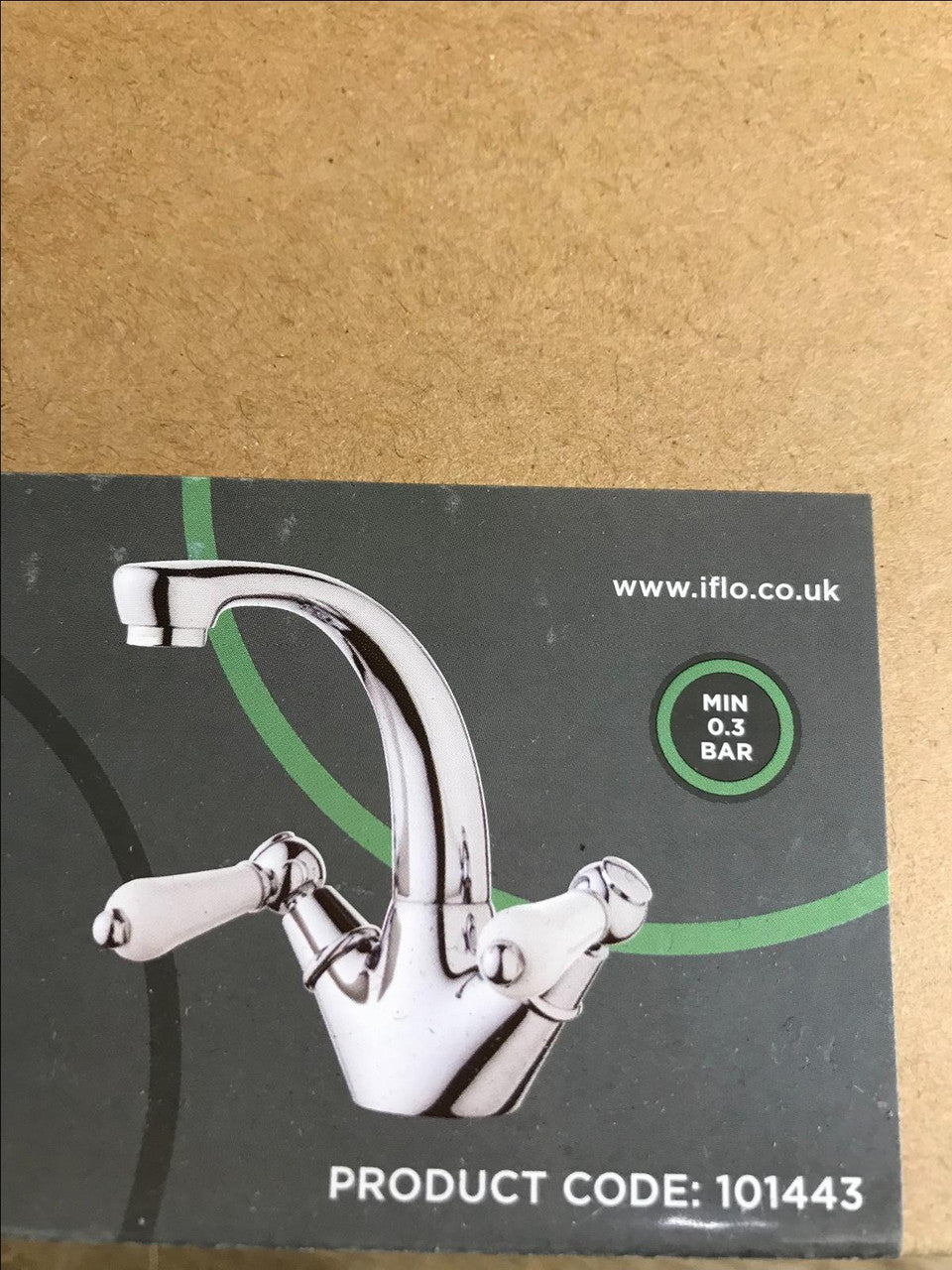 IFLO TORNO BASIN MIXER TAP 101443 SOLID BRASS WITH CHROME COATING